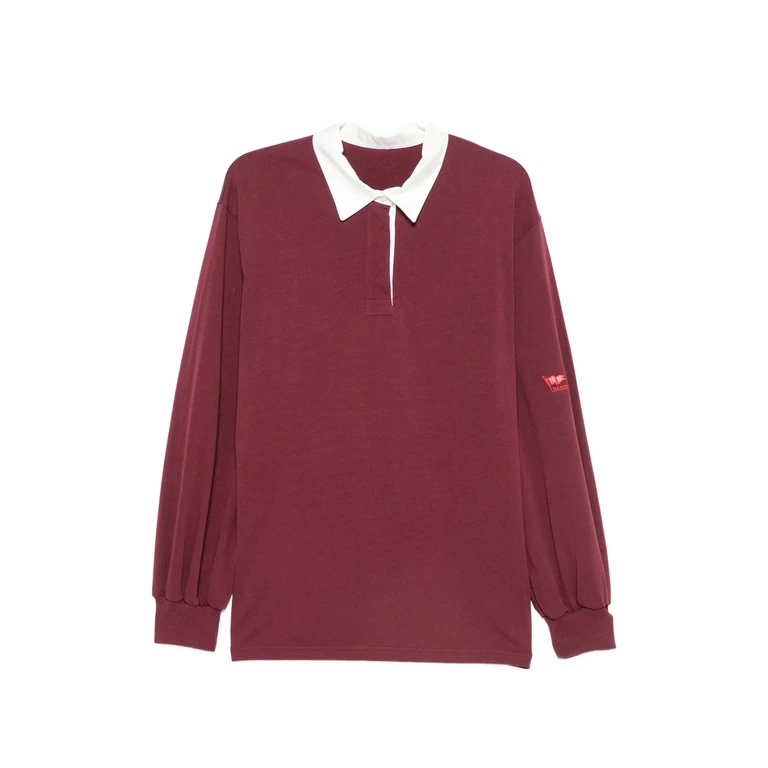 Embroidered-logo Polo Sweater