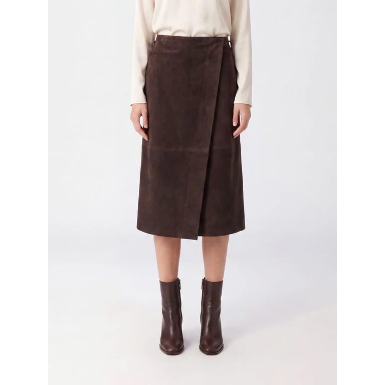 Jupe En Cuir - Marron (Y6WT04W40)