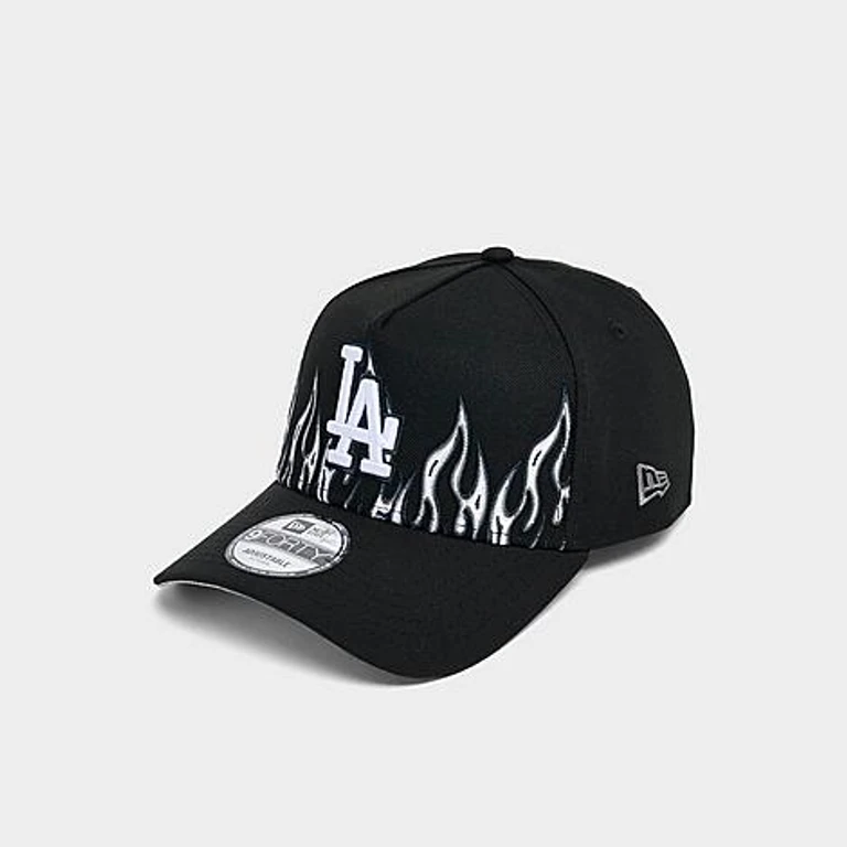Gorra snapback New Era Los Angeles Dodgers MLB Flames Logo 9FORTY A-Frame en negro