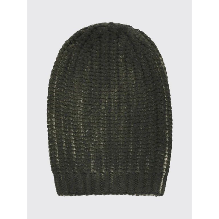 Merino Wool and Cashmere Blend Beanie with Ribbed Edges (226WA1024CLNVHV00719)