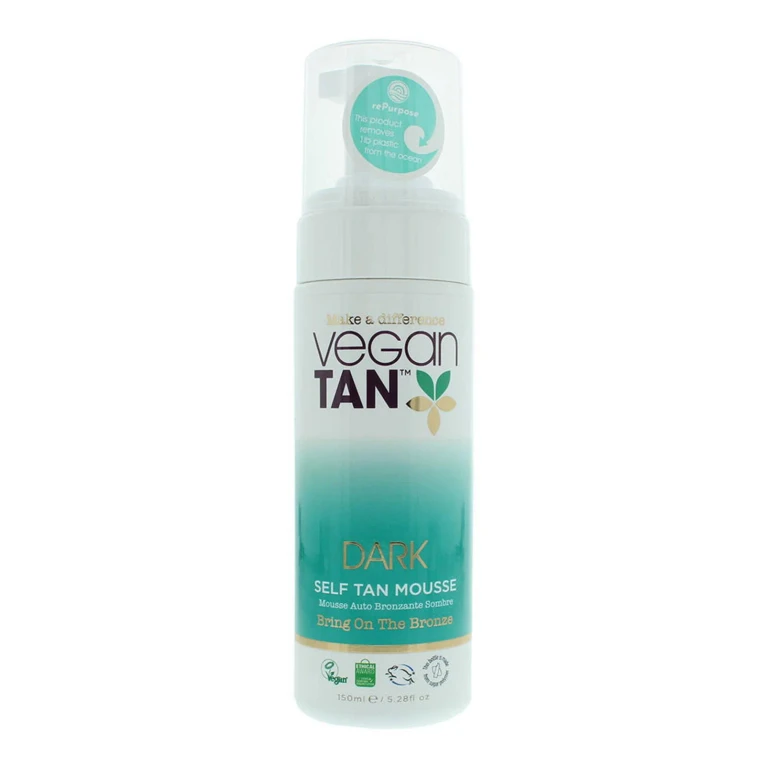 Mousse Abbronzante Scuro, Vegana, Abbronzante e Autoabbronzante, 150 ml