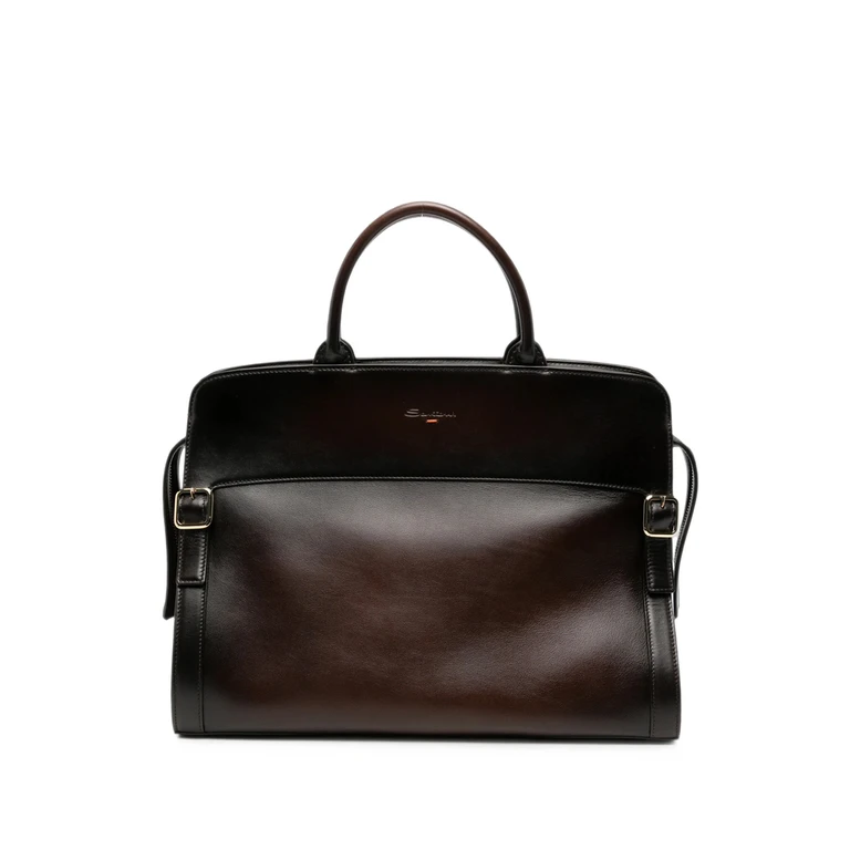 Burnished Leather Tote Bag