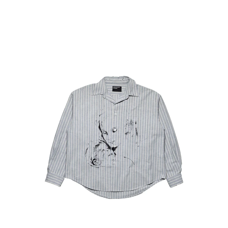 Graphic-print Striped Shirt