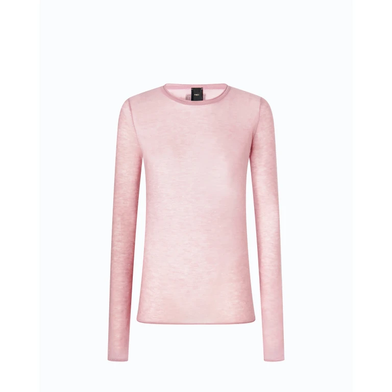 Maglione girocollo Pinko in misto lana con ricamo di paillettes