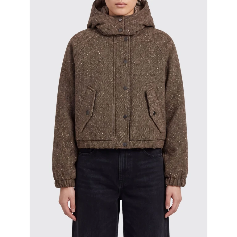 Casaco acolchoado de tweed Donegal Brunello Cucinelli