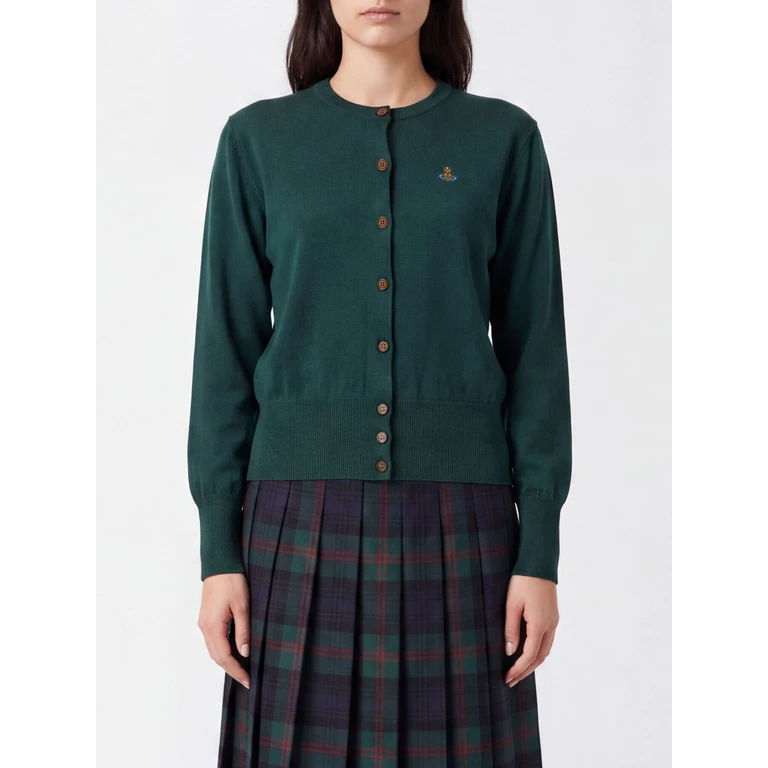 Slim Fit Cardigan van katoen en kasjmier met Orb-logo