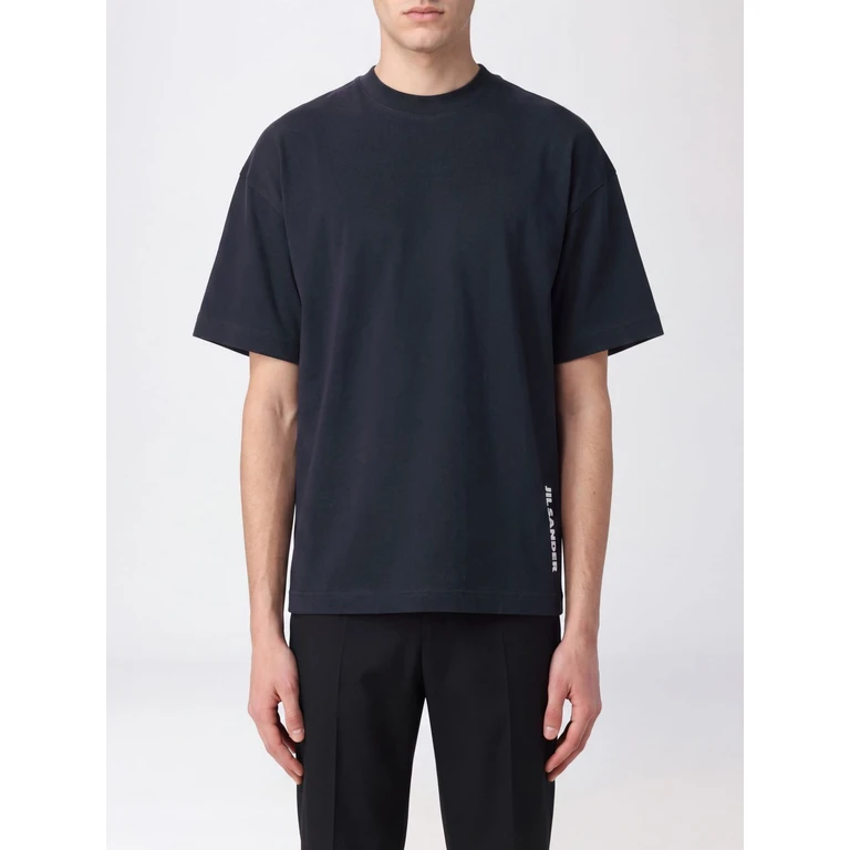 JIL SANDER Relaxed Fit Cotton T-Shirt with Contrasting Logo (J22GC0277J20348402)