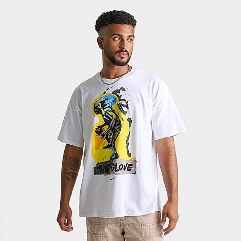 Nike Men's Sportswear Max 90 "The Glove" Short-Sleeve T-Shirt in White Size: Small