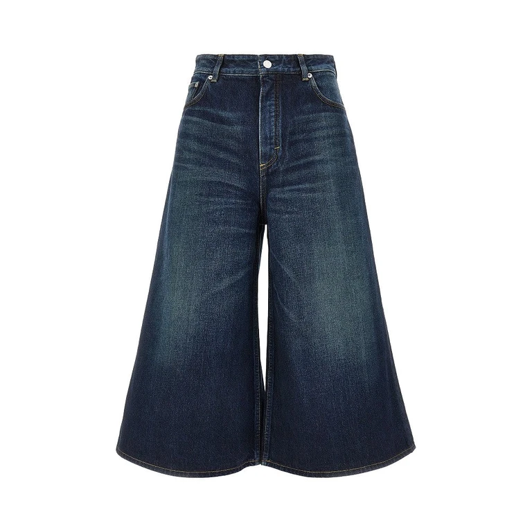 ALAIA Denim palazzo shorts Woman 24