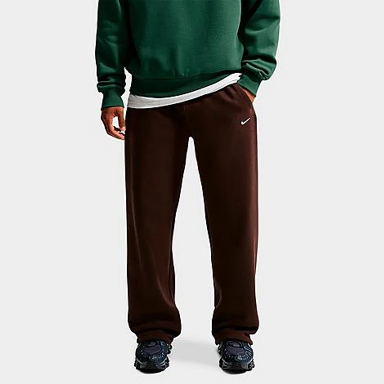 Nike Men's Solo Fleece Bungee Jogger Pants in Velvet Brown/Sail Size: XS