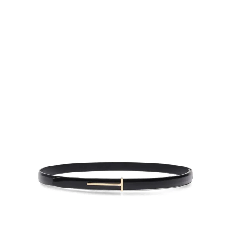 Cinto de pele de vitelo com estampa de pitão e fivela monograma Tom Ford