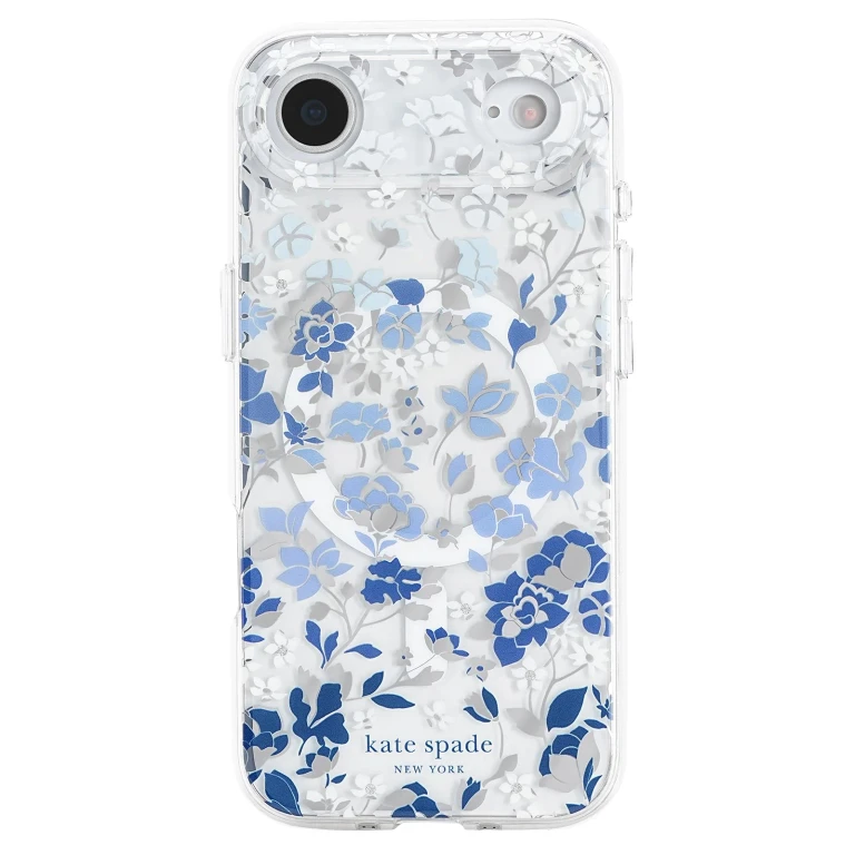 New York Iphone Air Case - Compatible with Magsafe - Designer Phone Case - Flowerbed Blue Gems