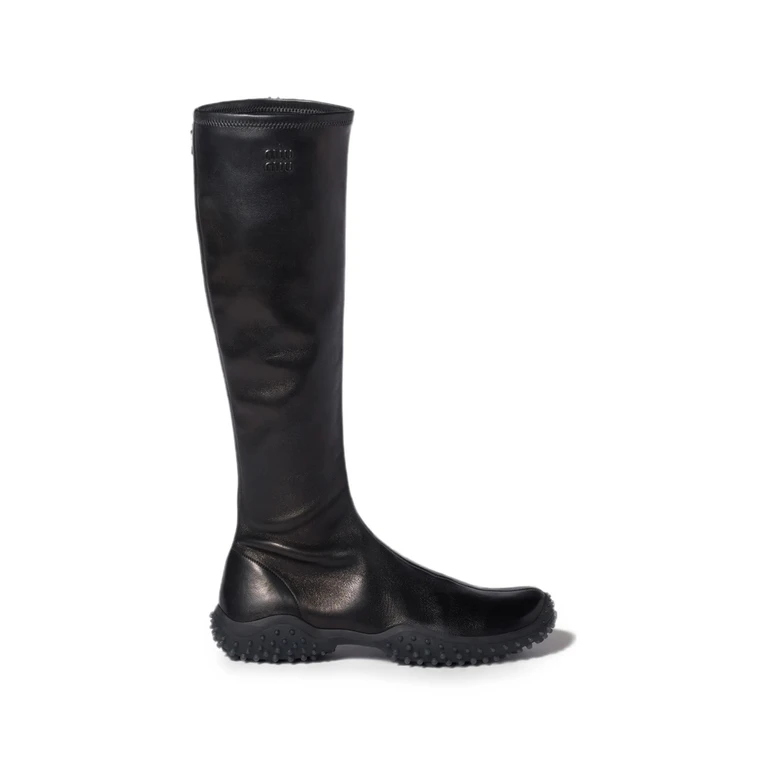 Stretch Nappa Leather Boots
