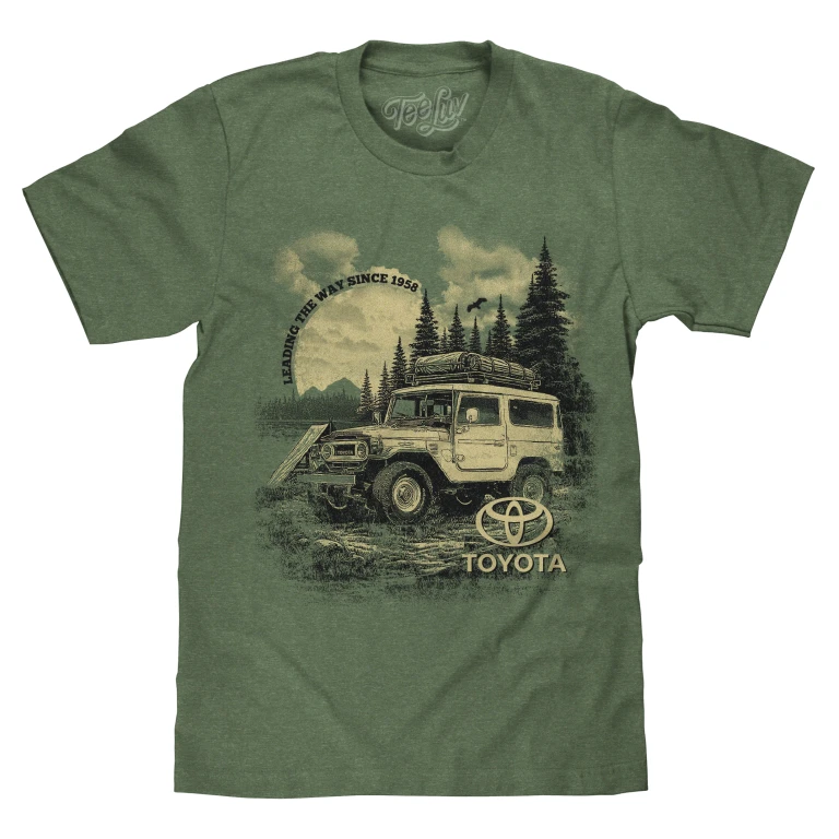 Toyota Land Cruiser Vintage Graphic T-Shirt - Canyon Green Heather