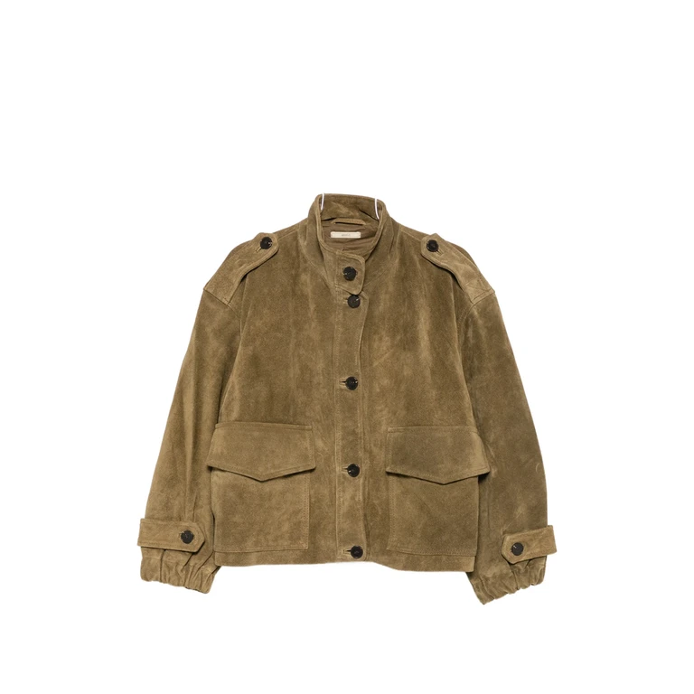 Leather-suede Flap-pocket Jacket