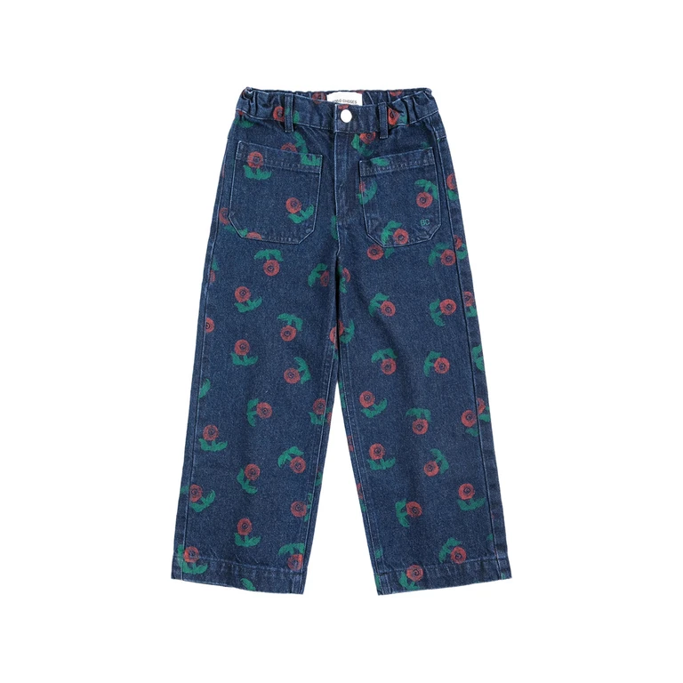 Bobo Choses Floral-print Straight-leg Jeans