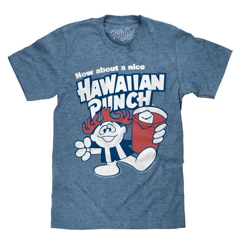 How About a Nice Hawaiian Punch Retro Punchy T-Shirt - Cabo Blue