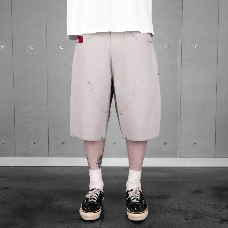 Commons Double Knee Canvas Short Grey