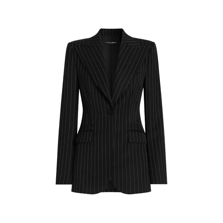 Single-Breasted Turlingon Pinstripe Blazer