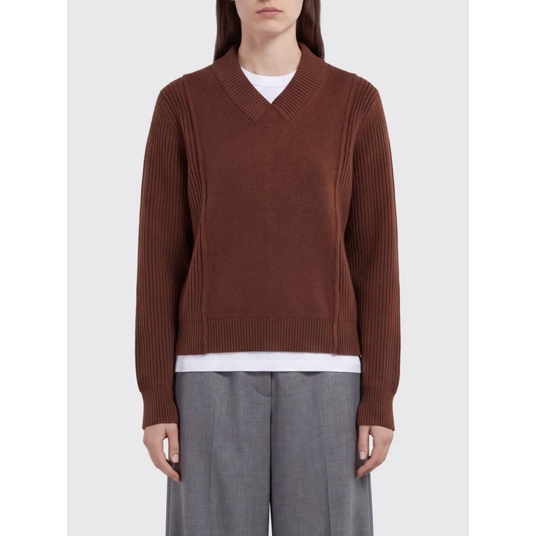 V-Neck Relaxed Fit Jumper in Virgin Wool and Cashmere (CVMD0169A0UFZ41400M53)