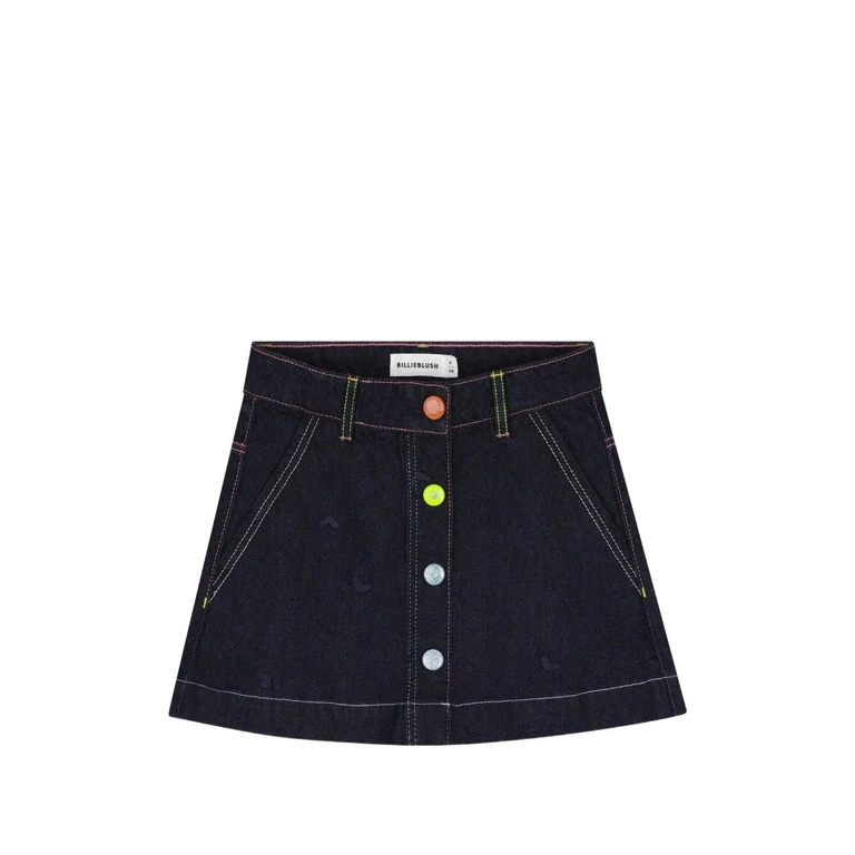 Skirt Denim Blue Kid Girl Fall