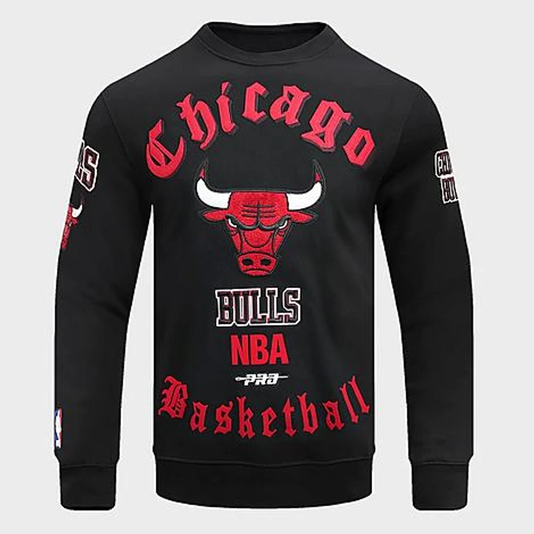 Sudadera con cuello redondo de forro polar Pro Standard Chicago Bulls NBA Old English