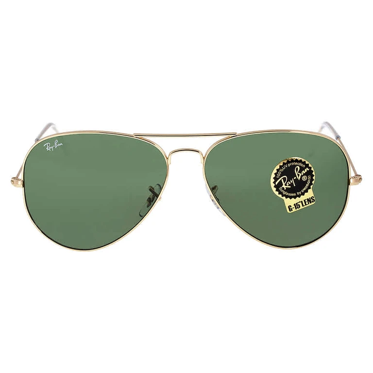 Ray Ban Aviator Large Metal II Green G-15 Unisex Sunglasses RB3026 L2846 62