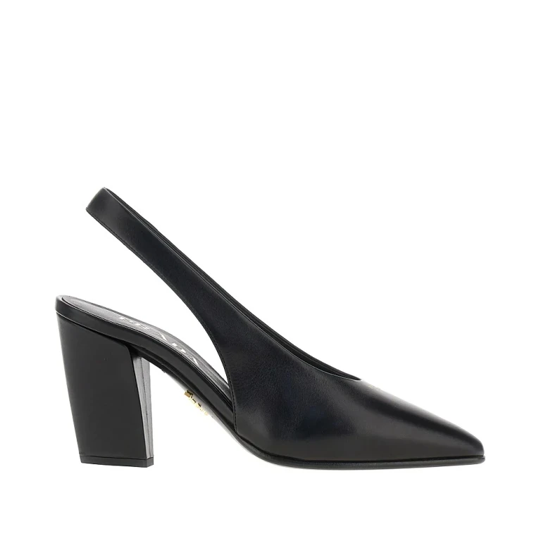 Leather slingback pumps Woman 36