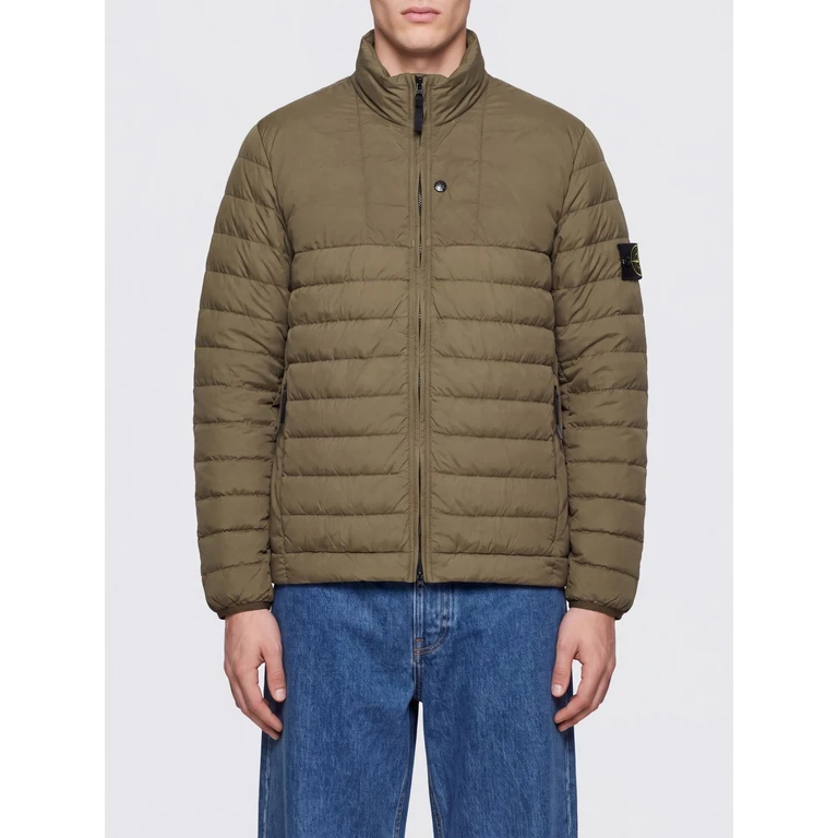 Short Water-Repellent Recycled Nylon Down Jacket with High Neck (4100067S0183V005G)