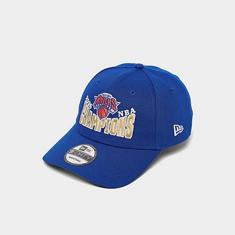 New York Knicks NBA Champions Stamp 9FORTY Snapback Cap in Blau
