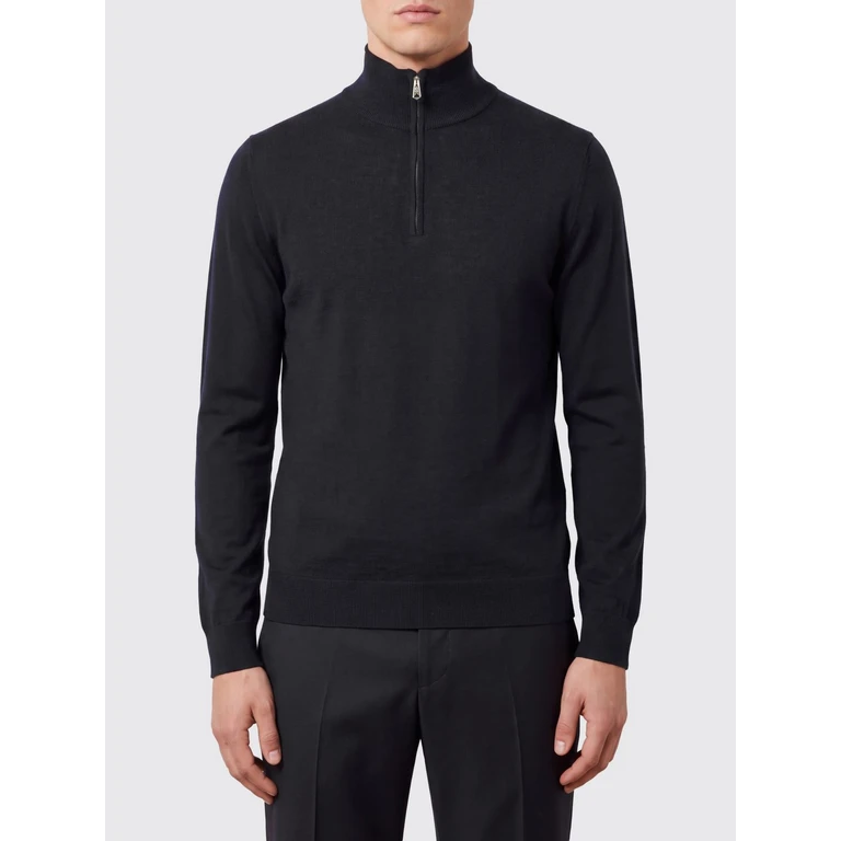 PAUL SMITH Pure Merino Wool Half-Zip Turtleneck Jumper (M1R971ZW0315479)