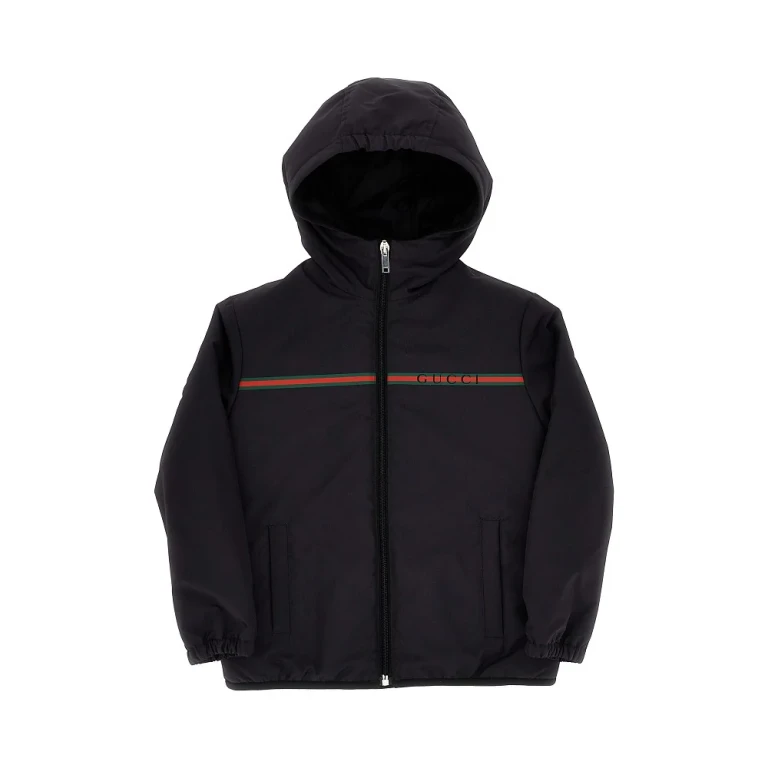 Web print nylon padded jacket Kids 14Y
