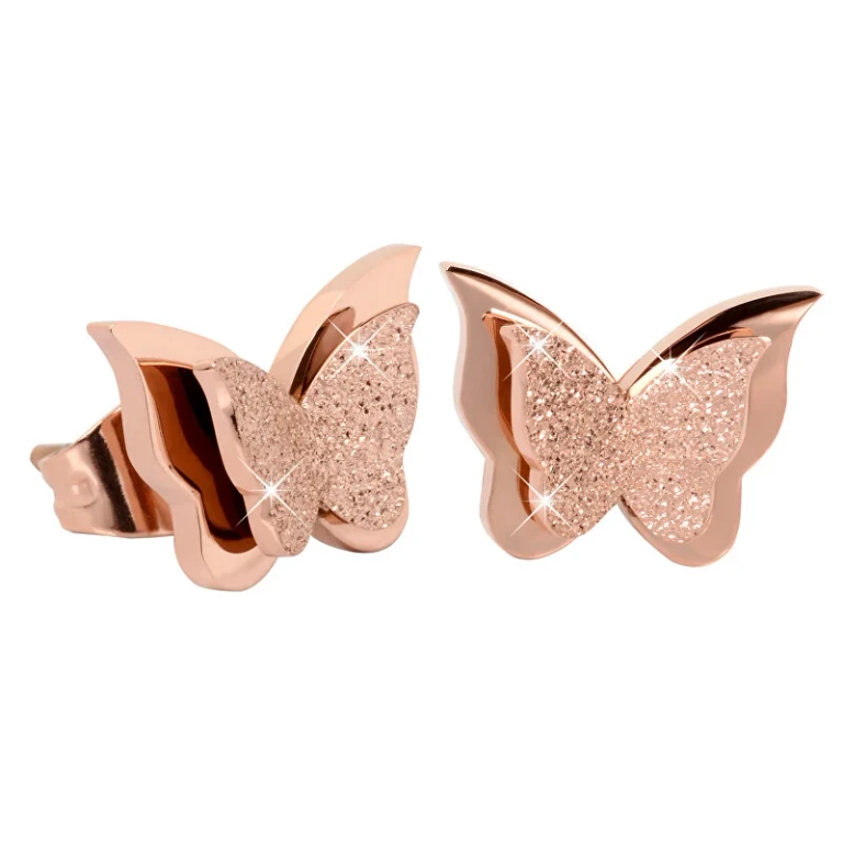 Small butterfly Orecchini Metal Butterfly KES-048-ROSEGOLD