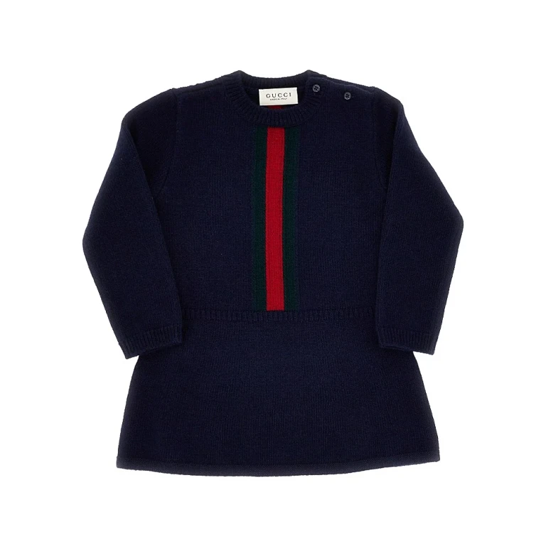 Wool mini dress with Web intarsia Kids 18-24