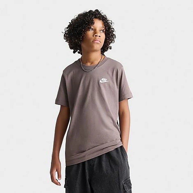 Big Kids Sportswear T-Shirt in Cavestone Size: Small