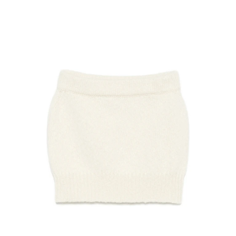 Aran Ribbed-knit Mini Skirt