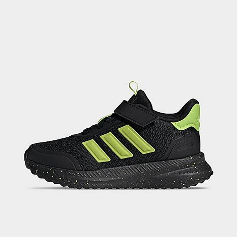 Little Kids X_PLR Path Hook-And-Loop Stretch Lace Casual Shoes in Core Black/Solar Slime/Solar Slime Size: 1.0