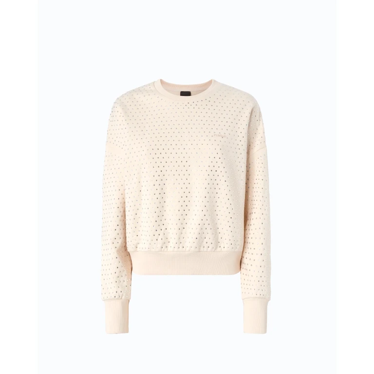 Pull en molleton à strass all-over - XXS