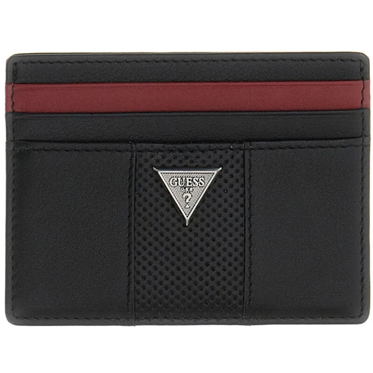 da uomo leather ID portacarte SMTOCSLEA25-BLA