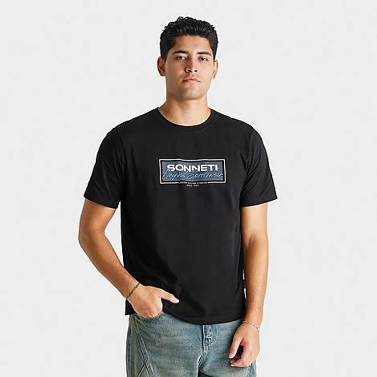 Camiseta gráfica Sonneti Design Box em preto