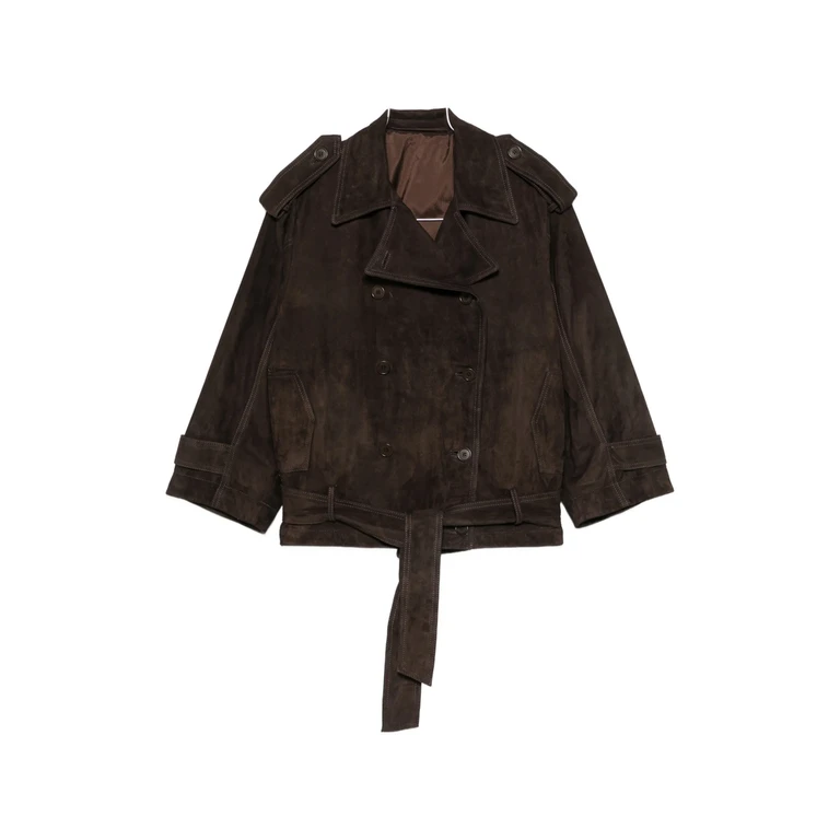 Double-breasted Suede Jacket