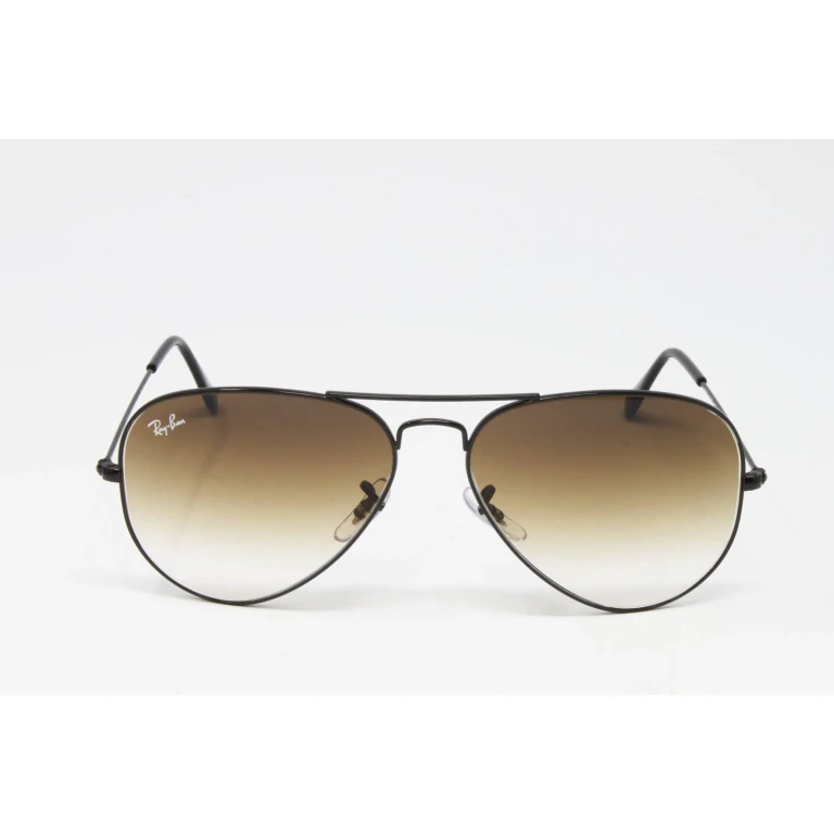 Black Metal Unisex Aviator Sunglasses