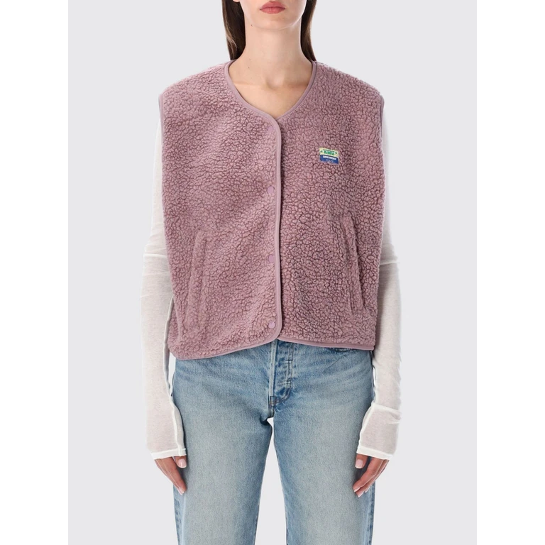 Crewneck Padded Fleece Vest with Button Closure and Pockets (HOK16BPRUNELLEC)