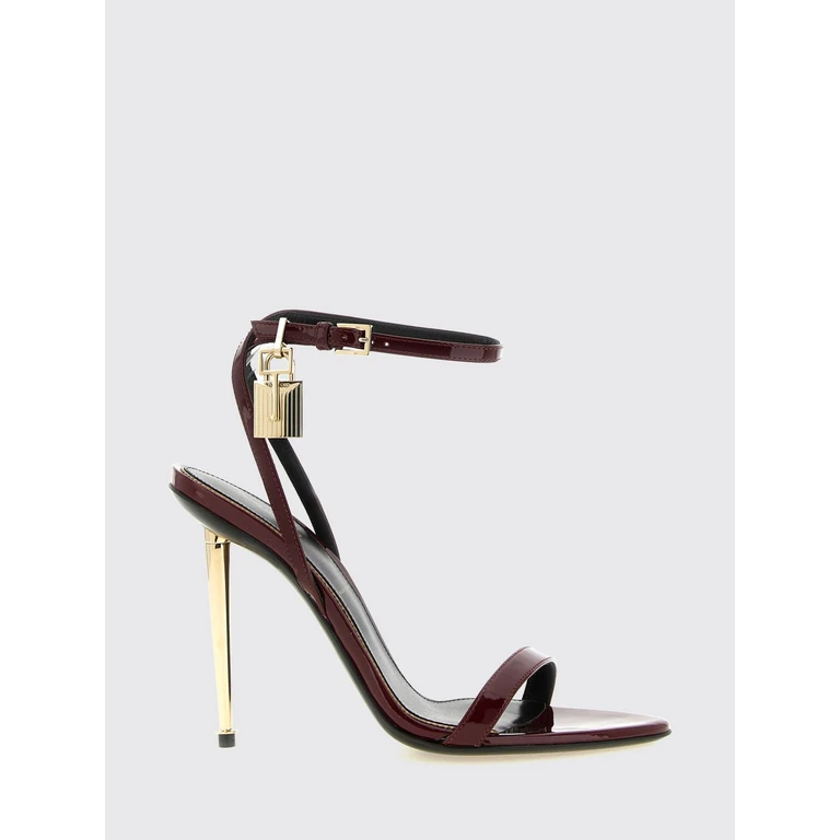 Sandalias de tacón Tom Ford Padlock Burdeos