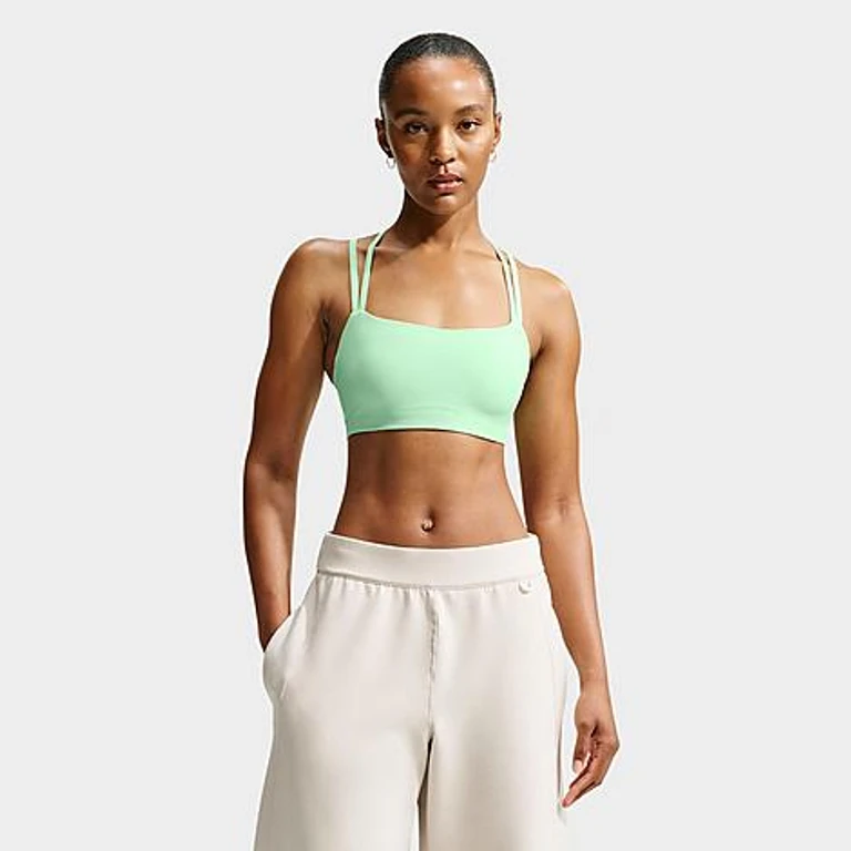 Women's Zenvy Strappy Light Support Padded Sports Bra in Cucumber Calm/Cool Grey Size: XXS