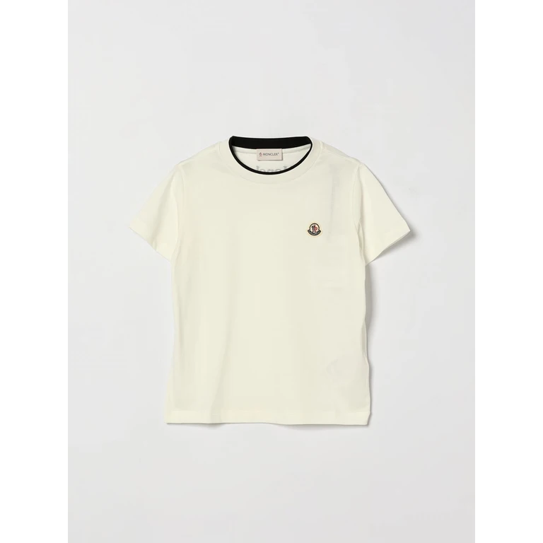Boys' Cotton T-shirt with Logo Patch and Contrast Trims (8C0000889AFV034)