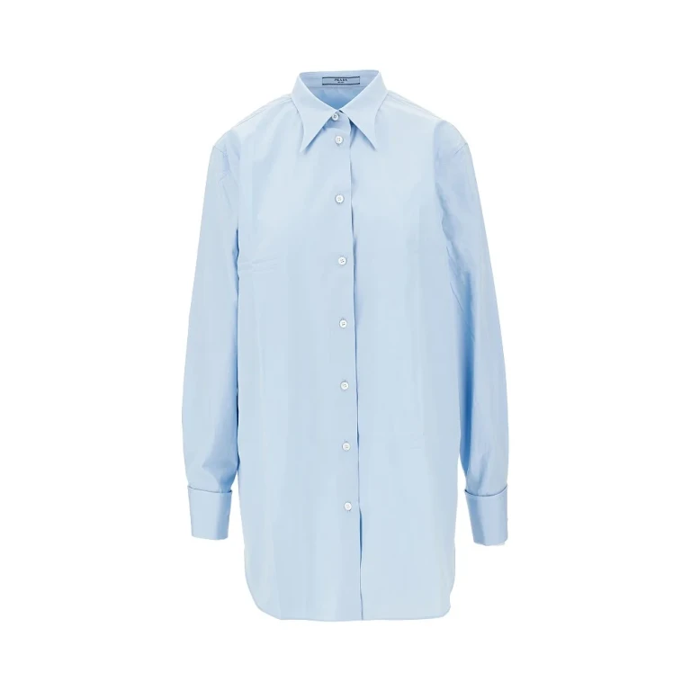 Creased effect poplin shirt Woman 38