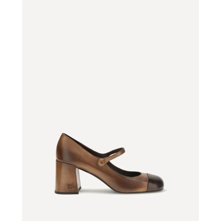 Leather Mary Jane Ballerinas Female 38.5