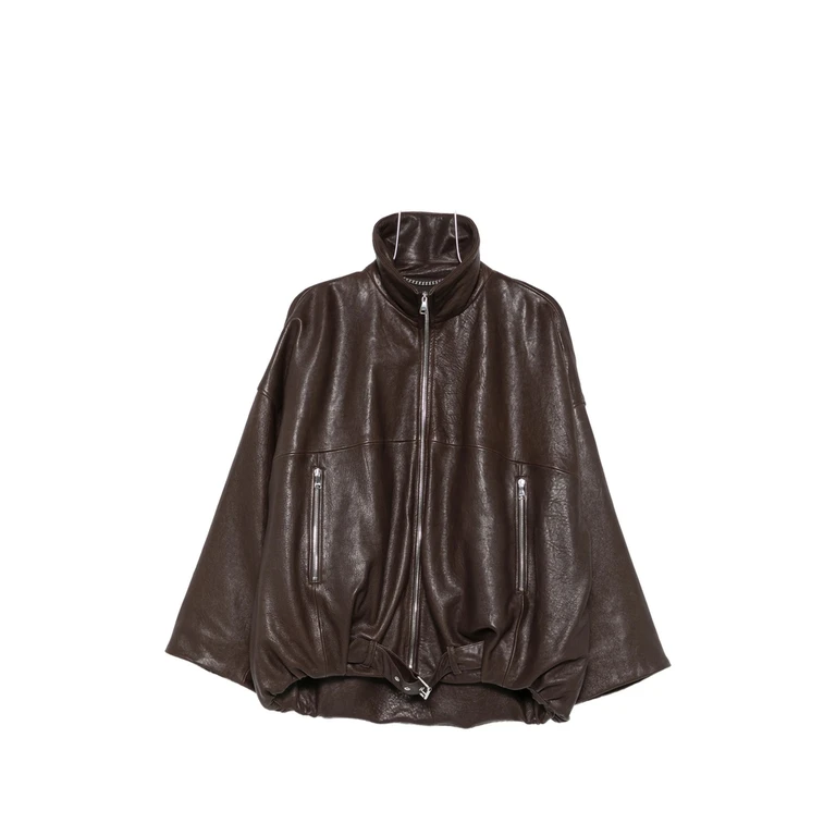 Belted Oversized Leather Jacket