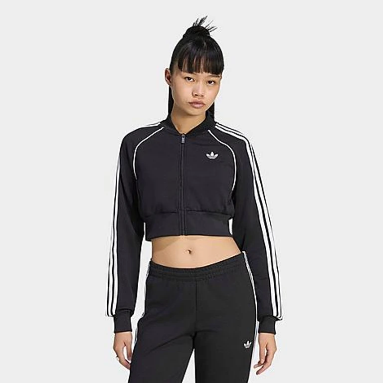 Originals Superstar Track Top en negro/blanco